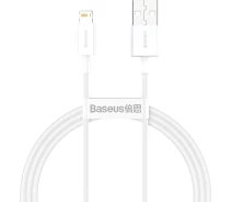 Придбати - кабель та перехідник  Кабель Baseus USB to Lightning 2.4A 1m (CALYS-A02) білий