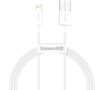 Придбати - кабель та перехідник  Кабель Baseus USB to Lightning 2.4A 1.5m (CALYS-B02) білий