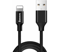 Придбати - кабель та перехідник  Кабель Baseus USB to Lightning 1.8m (CALYW-A01) чорний