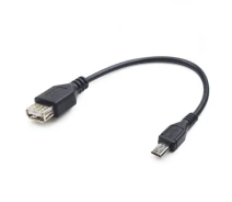 Придбати - кабель та перехідник  Кабель Cablexpert OTG USB2.0, A-мама/miсro B-папа, 0.15 м (A-OTG-AFBM-03)