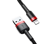 Придбати - кабель та перехідник  Кабель Baseus Cafule USB to Micro 3m Black/Red (CAMKLF-H91)