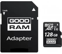 Придбати - карту пам'яті  Карта пам'яті Goodram microSDXC 128GB UHS-I class 10 + adapter (M1AA-1280R12)