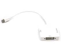 Придбати - кабель та перехідник  Кабель PowerPlant mini DisplayPort (Thunderbolt) - DisplayPort, HDMI, DVI 0.2 м