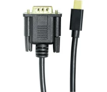 Придбати - телефон і смартфон  PowerPlant mini DisplayPort (M) - VGA (M), 1 м, чорний (CA911998)