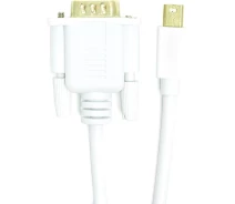 Придбати - кабель та перехідник  PowerPlant mini DisplayPort (M) - VGA (M), 1 м, білий (CA912155)