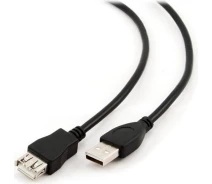 Придбати - кабель та перехідник  Кабель Cablexpert USB2.0, A-тато/А-мама, 4,5м (CCP-USB2-AMAF-15C)