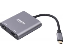 Придбати - телефон і смартфон  Адаптер Maxxter USB-C на 2 HDMI (V-CM-2HDMI)