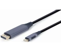 Придбати - кабель та перехідник  Кабель Cablexpert USB-C на DisplayPort, 4K 60Hz, 1.8м (CC-USB3C-DPF-01-6)