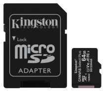 Придбати - карту пам'яті  Карта пам'яті Kingston 64GB microSDXC Canvas Select Plus 100R A1 C10 + SD адаптер (SDCS2/64GB)