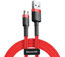 Придбати - кабель та перехідник  Кабель Baseus USB to Micro 2.4A 1m (CAMKLF-B09) Red/Red