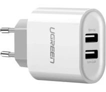 Придбати - телефон і смартфон  Зарядний пристрій UGREEN CD104 2xUSB 3.4A Charger білий