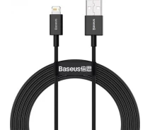 Придбати - кабель та перехідник  Кабель Baseus USB to Lightning 2.4A 2m (CALYS-C01) чорний