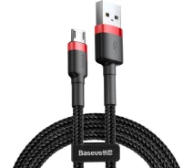 Придбати - кабель та перехідник  Кабель Baseus USB to Micro 1.5A 2m (CAMKLF-C91) чорн/черв.