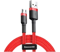 Придбати - кабель та перехідник  Кабель USB to Micro 2m 1.5A (CAMKLF-C09)червоний