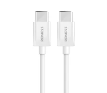 Придбати - кабель та перехідник  Кабель Romoss CB32 Type-C/Type-C 1м White