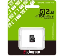 Придбати - карту пам'яті  Карта пам'яті Kingston MicroSDXC 512GB Canvas Select Plus Gen3 150MB/s A1 (SDCS3/512GBSP)