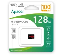 Придбати - карту пам'яті  Карта пам'яті Apacer microSDXC UHS-I 128GB R100 V10 A1 (AP128GMCSX10UB-RA)