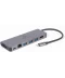 Фото № 1 Док-станція Cablexpert USB-C Grey (A-CM-COMBO5-05)