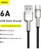 Фото № 8 Кабель Baseus USB to Type-C 66W 2m (CAKF000201) чорний