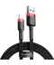 Фото № 1 Кабель Baseus USB to Lightning 1.5A 2m (CALKLF-C19) червоний/чорний