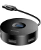 Фото № 1 Хаб-адаптер Baseus USB/USB3.0*1+USB2.0*3 10cm (CAHUB-F01) чорний