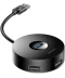 Фото № 2 Хаб-адаптер Baseus USB/USB3.0*1+USB2.0*3 10cm (CAHUB-F01) чорний