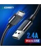 Фото № 2 Кабель UGREEN US289 USB to MicroUSB 2A 1,5m чорний