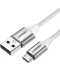 Фото № 2 Кабель UGREEN US290 USB/MicroUSB 2A Aluminum Braid 1m білий