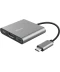 Фото № 1 Адаптер Type C -> HDMI/Type C/USB Trust Dalyx Aluminium (23772)