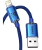 Фото № 3 Кабель Baseus USB to Lightning 2.4A 1.2m (CAJY000003) синій